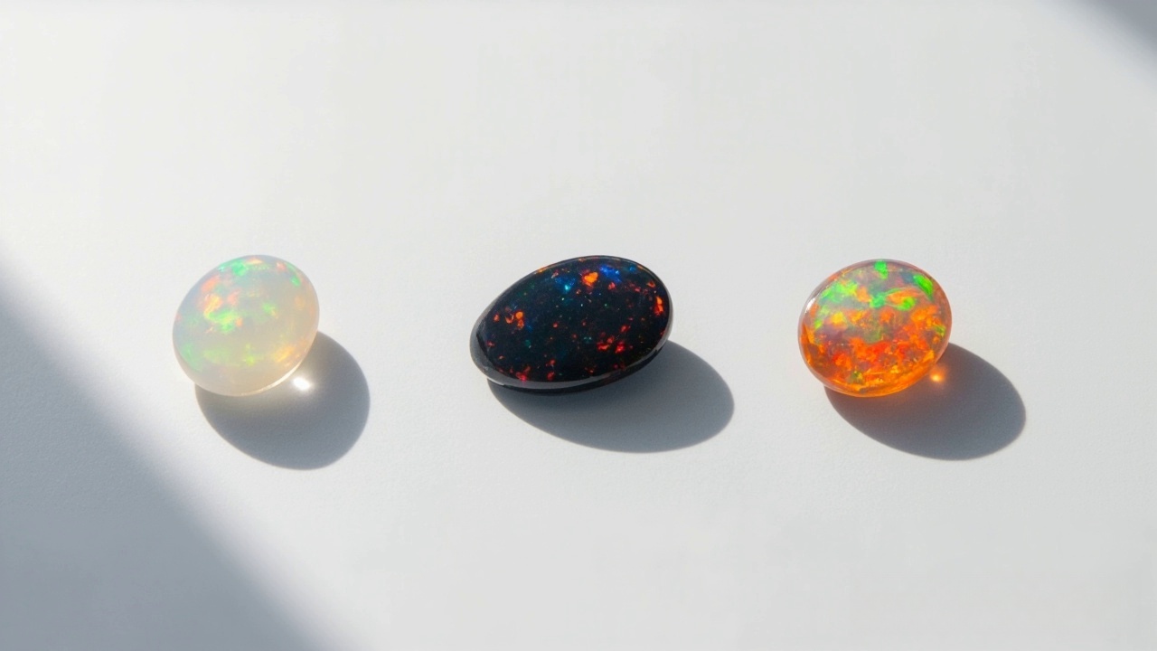 Different types of opals used in jewelry