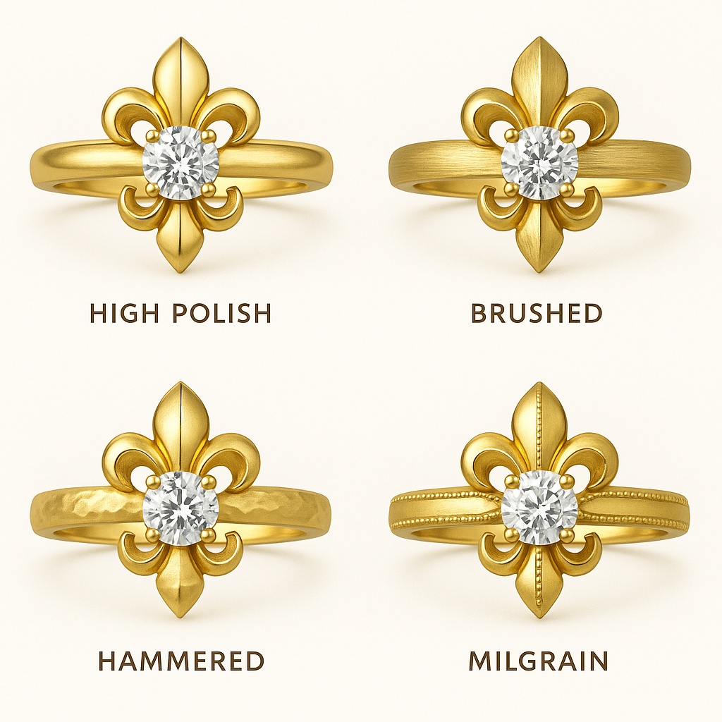 Gold ring finish styles