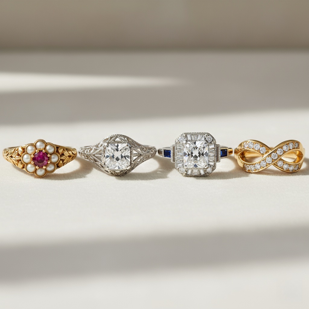 Vintage Engagement Rings Guide – Art Deco, Victorian, Edwardian styles and buying tips